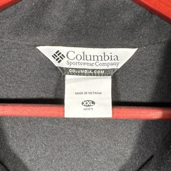 Columbia Vest Mens 2XL Gray Fleece Full Zip Cathedral Peak Mountain Outdoor - Picture 4 of 9